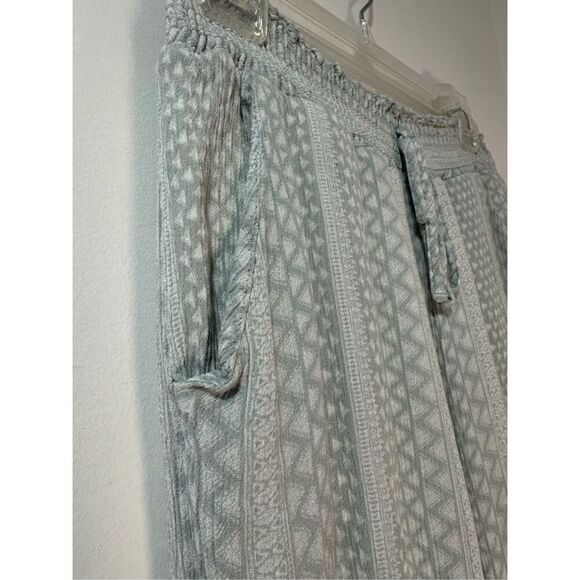 Anthropologie Paper Crane women sea foam green wide stretch pants size M #28-179 - Picture 2 of 6